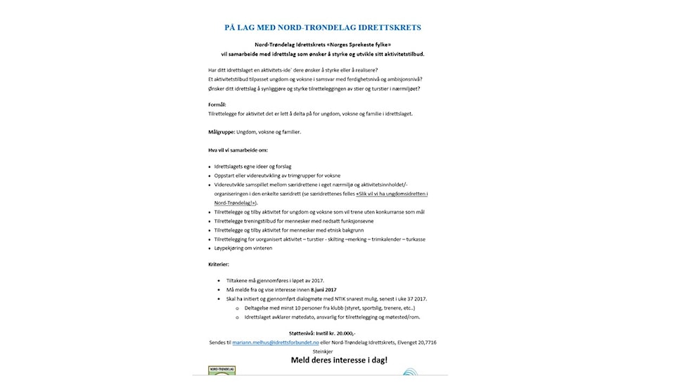 MØTE - tilretteleggende aktiviteter for mennesker